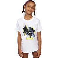 DC Comics Girl's Batman Flying Batman Cotton T-Shirt in White | Size: 7-8 Years