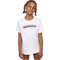 DC Comics Girl's Batman Harley Quinn Logo Cotton T-Shirt in White | Size: 5-6 Years