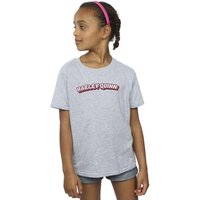 DC Comics Girl's Batman Harley Quinn Logo Cotton T-Shirt in Grey | Size: 5-6 Years