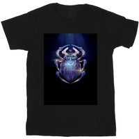 Blue Beetle Boy's Glowing Beetle Cotton T-Shirt in Black | Size: 7-8 Years
