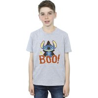 Disney Boy's Lilo & Stitch Boo T-Shirt in Grey | Size: 3-4 Years