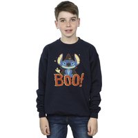 Disney Boy's Lilo & Stitch Boo Sweatshirt in Navy | Size: 9 Years