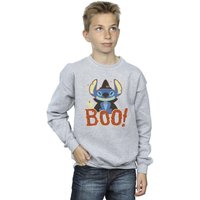 Disney Boy's Lilo & Stitch Boo Sweatshirt in Grey | Size: 5-6 Years
