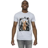Disney Men's Hocus Pocus Birds T-Shirt in Grey | Size: 4XL