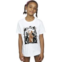 Disney Girl's Hocus Pocus Birds Cotton T-Shirt in White | Size: 3-4 Years