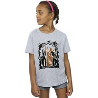 Disney Girl's Hocus Pocus Birds Cotton T-Shirt in Grey | Size: 3-4 Years