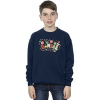 Elf Boy's Santa Fa La La Sweatshirt in Navy | Size: 7-8 Years