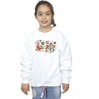 Elf Girl's Santa Fa La La Sweatshirt in White | Size: 5-6 Years
