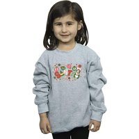 Elf Girl's Santa Fa La La Sweatshirt in Grey | Size: 9 Years
