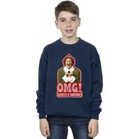 Elf Boy's Santa´s Coming Sweatshirt in Navy | Size: 7-8 Years