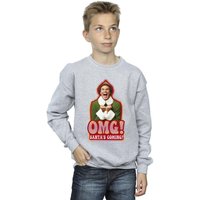Elf Boy's Santa´s Coming Sweatshirt in Grey | Size: 9 Years
