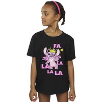 Girl's Lilo & Stitch Angel Fa La La Cotton T-Shirt in | Size: 5-6 Years