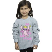 Disney Girl's Lilo & Stitch Angel Fa La La Sweatshirt in Grey | Size: 9 Years