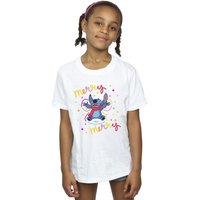 Disney Girl's Lilo & Stitch Merry Rainbow Cotton T-Shirt in White | Size: 9 Years