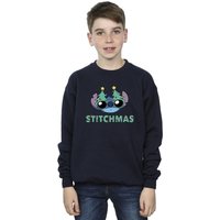 Disney Boy's Lilo & Stitch Stitchmas Glasses Sweatshirt in Navy | Size: 7-8 Years