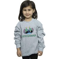 Disney Girl's Lilo & Stitch Stitchmas Glasses Sweatshirt in Grey | Size: 12-13 Years