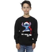 Disney Boy's Lilo & Stitch Just How Good Sweatshirt in Black | Size: 12-13 Years