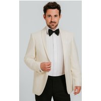 Shawl Lapel Tuxedo Jacket Cream 46R