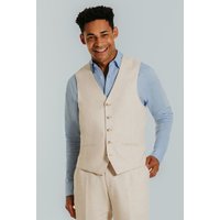 Slim Fit Linen Waistcoat