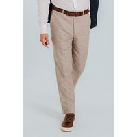 Sand Linen Suit Trousers 40R