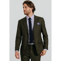 Dark Green Twill Suit Jacket 42R
