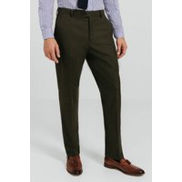 Dark Green Twill Suit Trousers 36R