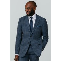 Bold Windowpane Check Suit Jacket 46R
