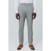 Tan Check Suit Trousers 36R