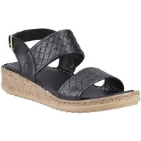 Hush Puppies Women's Ebony Wide Fit Sandal in Black | Size: 4