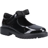 Hush Puppies Girl's Astrid Bow Patent Junior in Black | Size: Infant 12