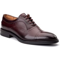 Base London Men's Lapel Toe Cap Shoe in Wine | Size: 10