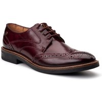 Base London Men's York Brogue Shoe in Wine | Size: 8