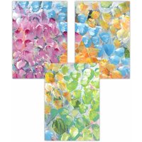 ARTZE Set of 3 Abstract Tropical Summer Fruits Art Posters in Bright Pink | Size: W42 cm x H59 cm