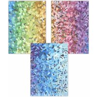 ARTZE Set of 3 Abstract Colourful Rainbow Petals Art Posters | Size: W50 cm x H70 cm
