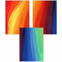 ARTZE Set of 3 Abstract Colourful Rainbow Art Posters | Size: W42 cm x H59 cm