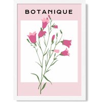 ARTZE Pink Foxglove Flower Market Boho Framed Print SIZE: A3 with White Frame | Size: A2