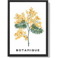 ARTZE Yellow Mimosa Plant Flower Market Spring Framed Print SIZE: A3 with Black Frame | Size: A4