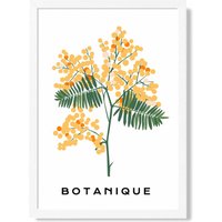 ARTZE Yellow Mimosa Plant Flower Market Spring Framed Print SIZE: A2 with White Frame | Size: A3