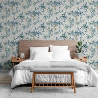 Arthouse Floral Birds Wallpaper in Grey