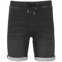 Wombat Men's Denim Drawstring Shorts in Black | Size: Medium
