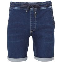 Wombat Men's Denim Drawstring Shorts in Blue | Size: 2XL