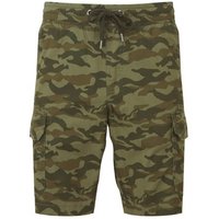 Wombat Men's Camo Cargo Shorts in Green | Size: XL