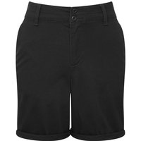 Asquith & Fox Women's Chino Lightweight Shorts in Black | Size: Large