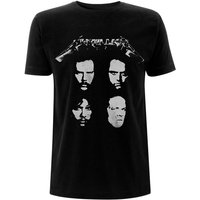 4 Faces Back Print Cotton T Shirt
