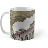 Pyramid International Steam Train On Glenfinnan Viaduct Mug in White