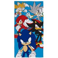 Sonic the Hedgehog Stars Cotton Beach Towel in Bright Blue