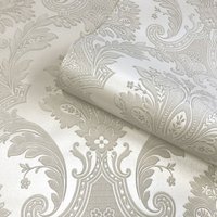 Belgravia Amara Damask Textured Wallpaper in Cream