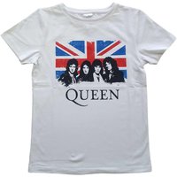 Queen Union Jack T-Shirt in White | Size: 7-8 Years