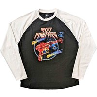 Foo Fighters Men's Ray Gun Cotton Raglan T-Shirt in Black | Size: Large