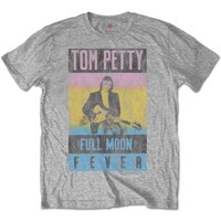 Tom Petty Men's Full Moon Fever T-Shirt in Grey | Size: XL